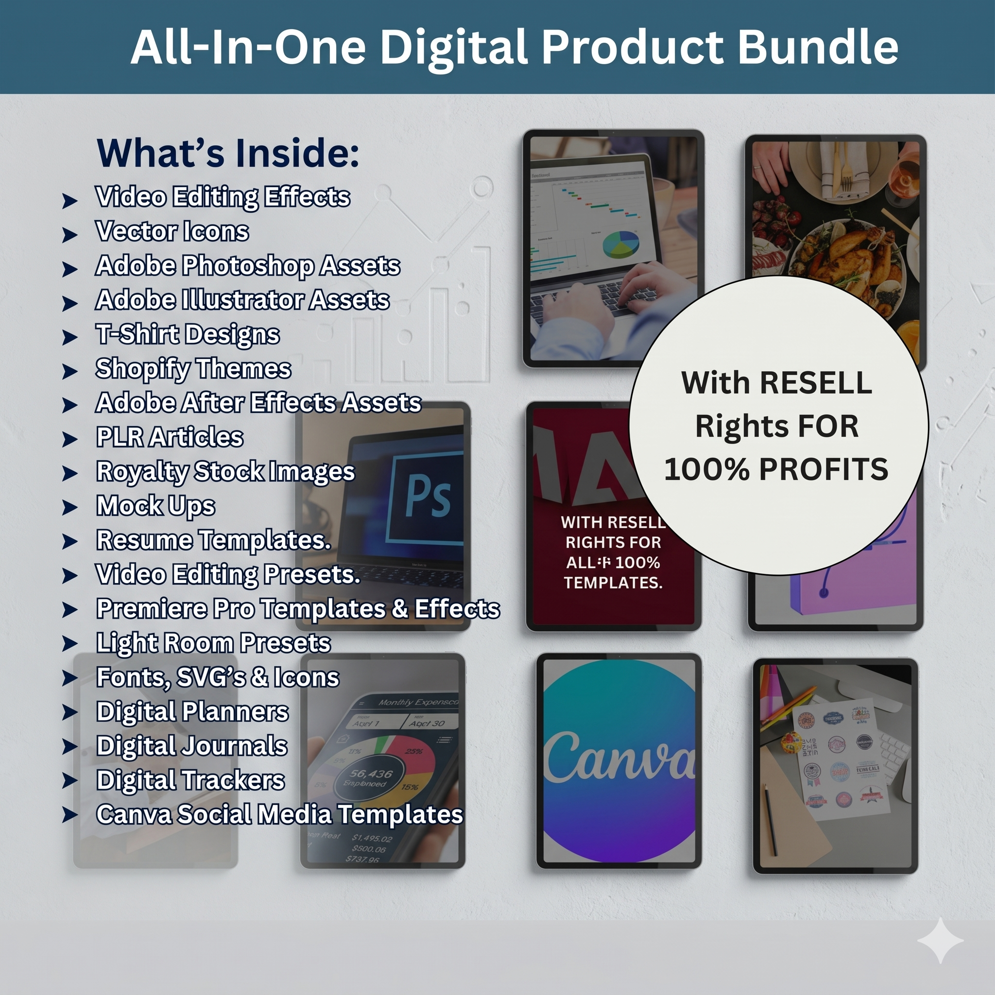 Ultimate $100M+ PLR & MRR Digital Products Bundle | Master Resell Rights & Passive Income Resources