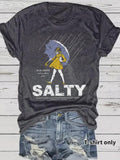Salty Girl Tee: Women's Vintage Cotton Blend T-Shirt