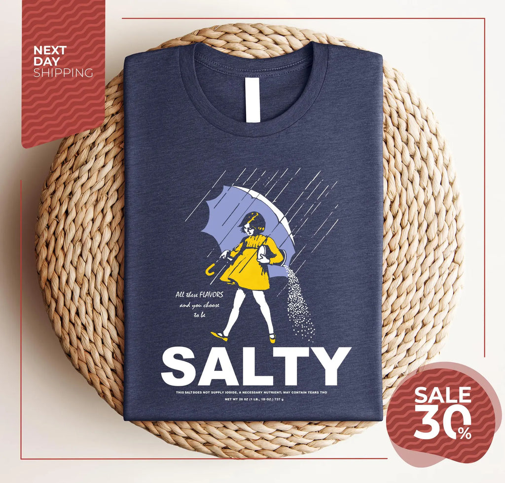 Salty Girl Tee | Women's Vintage Cotton Blend T-Shirt | Gift For Her | Trendy Casual Te | Vintage Style Tee | Women's Shirt | Funny Shirt
