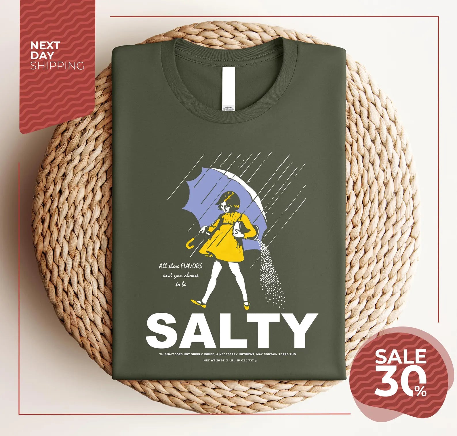 Salty Girl Tee | Women's Vintage Cotton Blend T-Shirt | Gift For Her | Trendy Casual Te | Vintage Style Tee | Women's Shirt | Funny Shirt