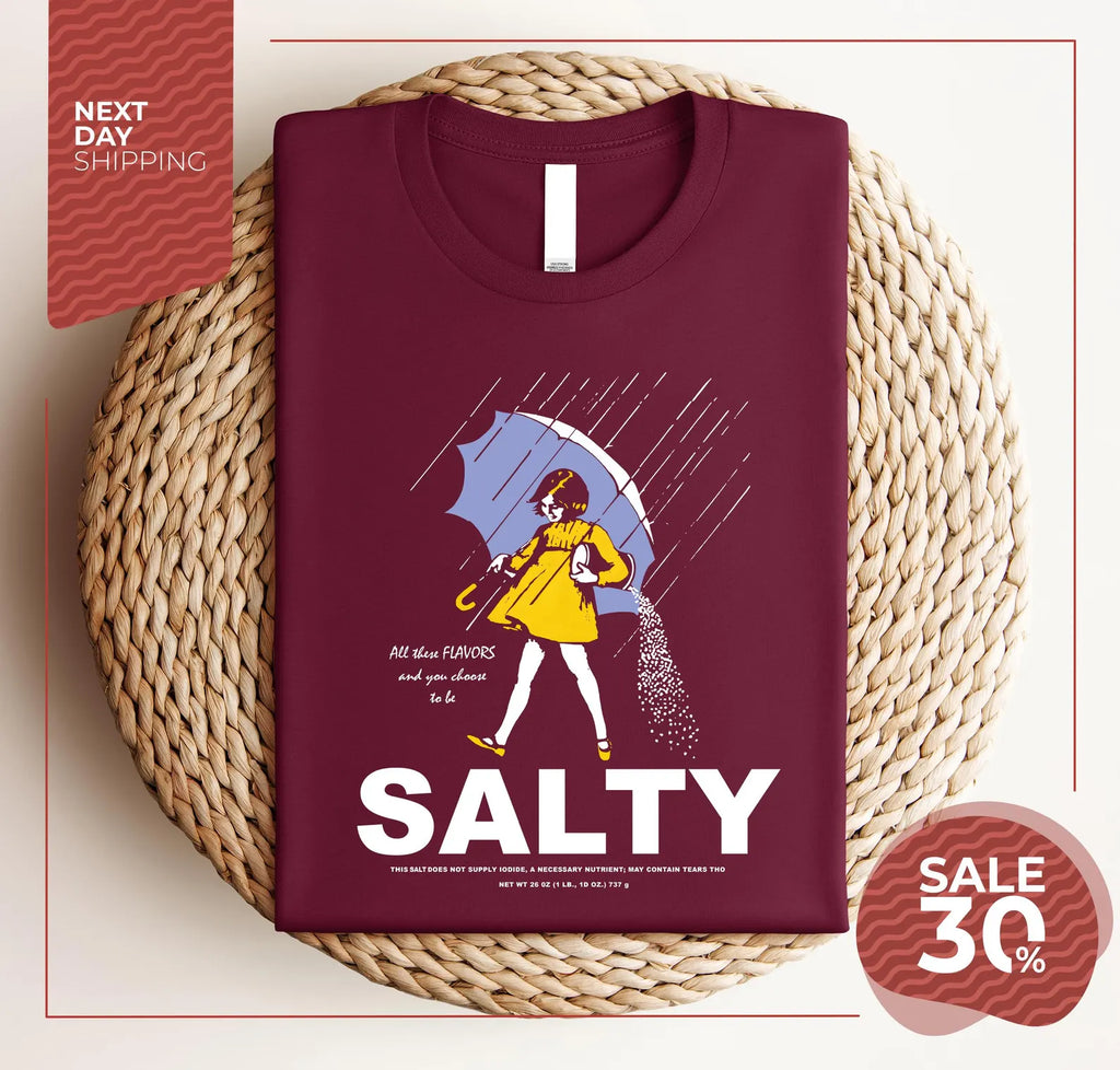 Salty Girl Tee | Women's Vintage Cotton Blend T-Shirt | Gift For Her | Trendy Casual Te | Vintage Style Tee | Women's Shirt | Funny Shirt